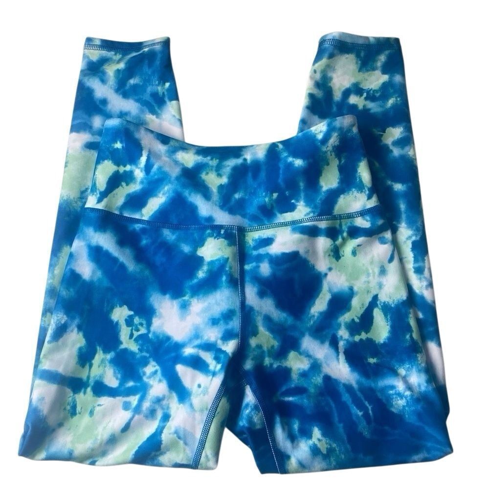 Wildfox Sweat Tie Dye Legging Blue Sapphire and Green size Small